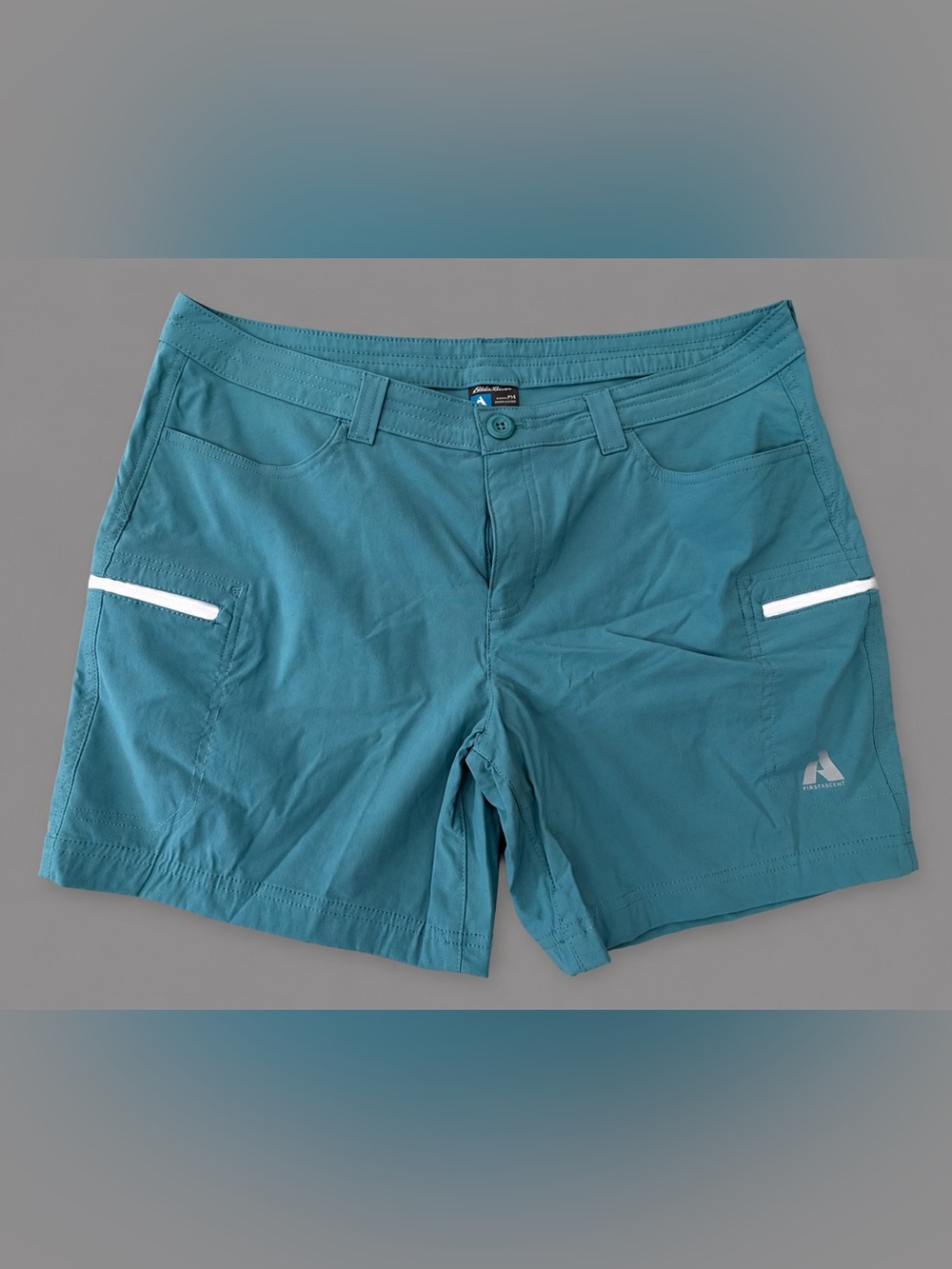 Eddie Bauer Women’s First Ascent Guide Pro Hiking Shorts NWOT Size 14P, Teal